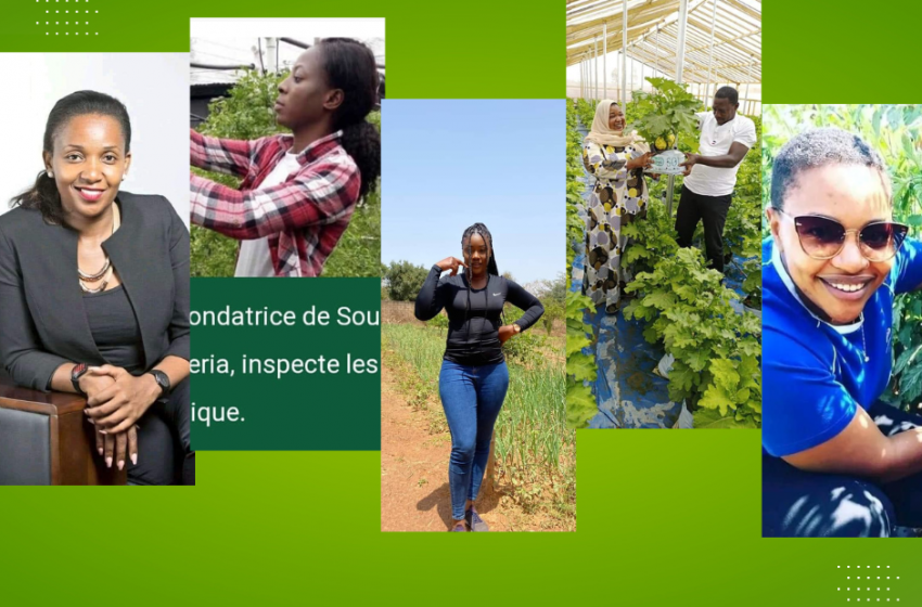 Cinq (05)  jeunes femmes au cœur de l’agriculture en Afrique.